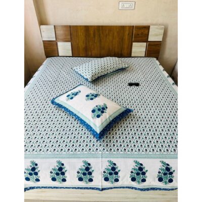 Chaap- Handloom Cotton Double Bedsheet Set