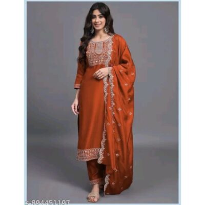 Meher- Embroidered 3 Piece Suit Set