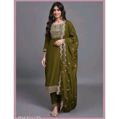Meher- Embroidered 3 Piece Suit Set