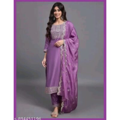 Meher- Embroidered 3 Piece Suit Set