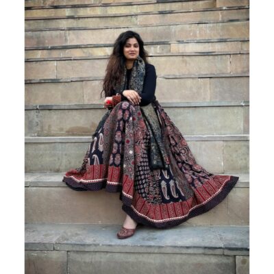 BohoTwirl- Ajrakh 28-Kali Skirt