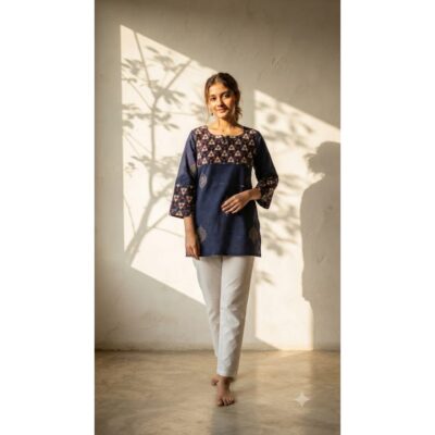 Myra- Ethnic Print Bell Sleeve Top