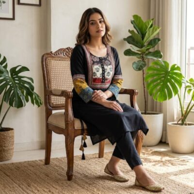 Avira- Ajrakh Multiprint Long Kurti