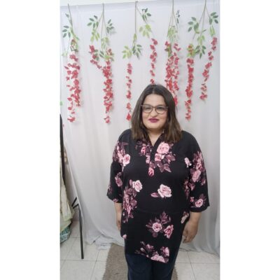 Kiara- Plus-size Rayon Floral Top