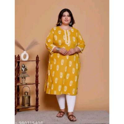 Inara- Floral Motif Plus-size Kurti