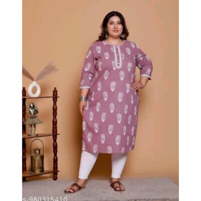 Inara- Floral Motif Plus-size Kurti