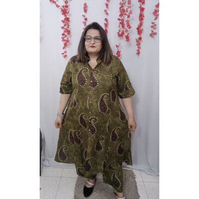 Prisha- Plus size Cotton A-Line Co-ord Set