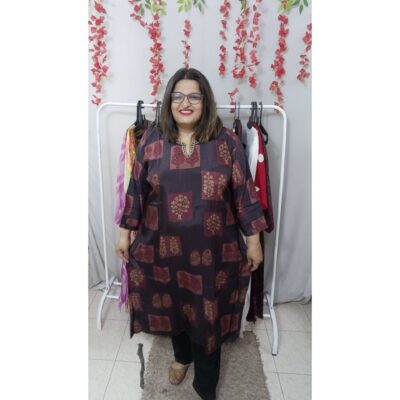 Ishani- Printed Soft Silk Kurti