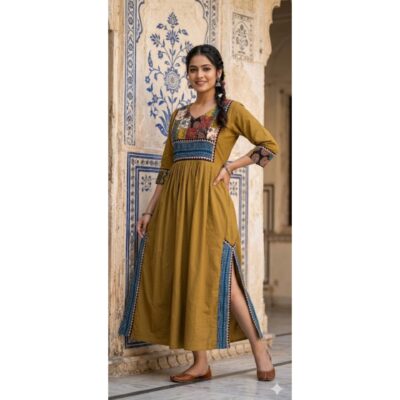 Saaj- Multicolour Ajrakh Patchwork Kurti