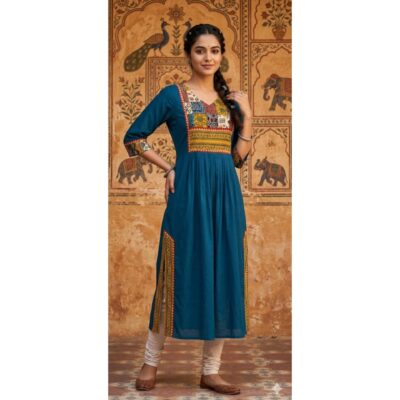 Saaj- Multicolour Ajrakh Patchwork Kurti