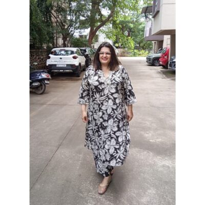 Peher- Plus-Size Floral Print Co-ord Set