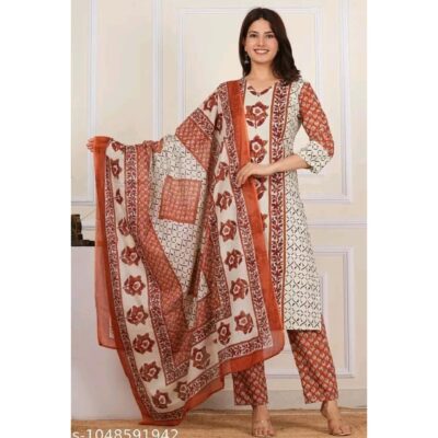 Ketki- Floral Printed 3 Piece Suit Set