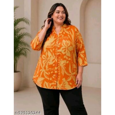 Viva- Plus size Floral Print Shirt Top