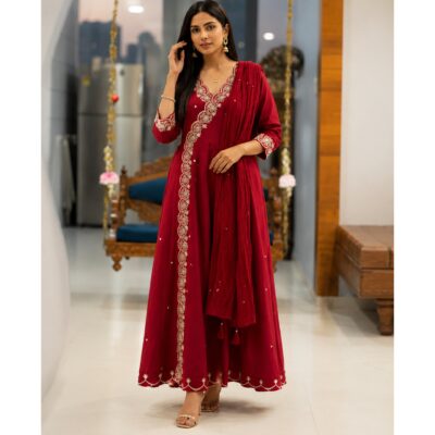 Noor- Embroidered Anarkali Suit set