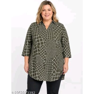 Amber- Trendy Printed Cotton Plus Size Top