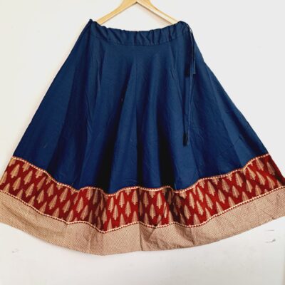 Saaj- Ajrakh Flared Cotton Skirt