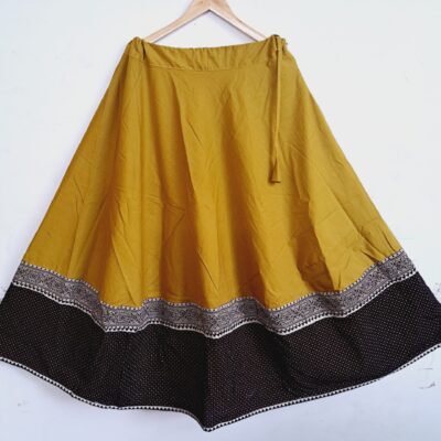 Saaj- Ajrakh Flared Cotton Skirt
