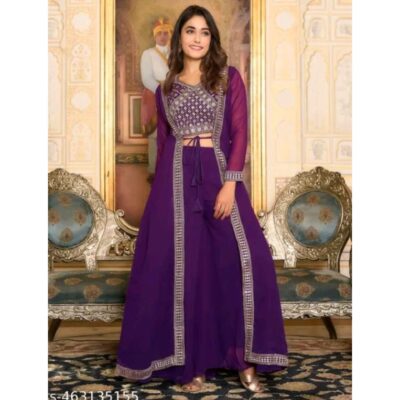 Nia- Embellished Georgette Partywear Set