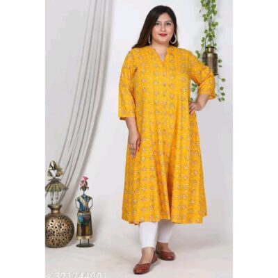 Myra- Floral Flared Cotton Kurti