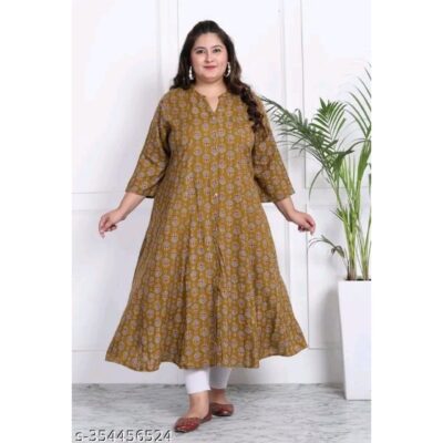 Myra- Floral Flared Cotton Kurti