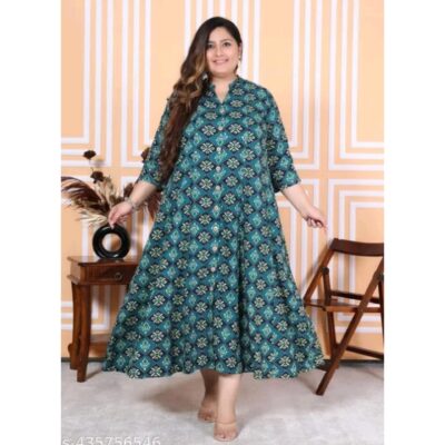 Myra- Floral Flared Cotton Kurti