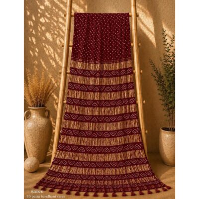 Virasat- Traditional Bandhani Modal Silk Saree