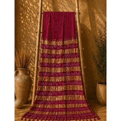 Virasat- Traditional Bandhani Modal Silk Saree
