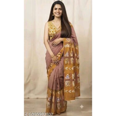 Kavya- Rajasthani Block Print Mulmul Saree