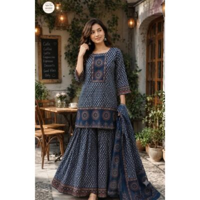 Vrinda- Handcrafted Gopi Dress Set