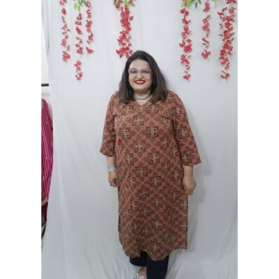Kavya- Angrakha-style Cotton Kurti