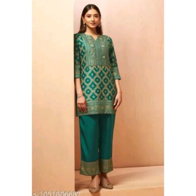 Aayat- Ethnic Printed Silk Co-ord Set