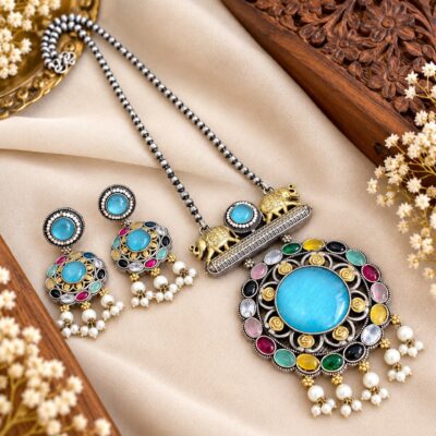 Swarna- Ethnic Pearl Stone Jewellery Set