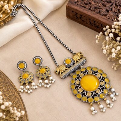 Swarna- Ethnic Pearl Stone Jewellery Set