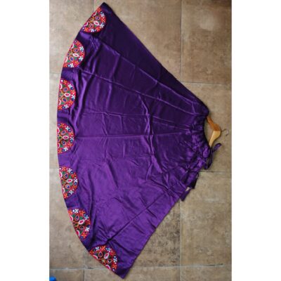Leher- Mirror Patchwork Mashru Silk Chaniya