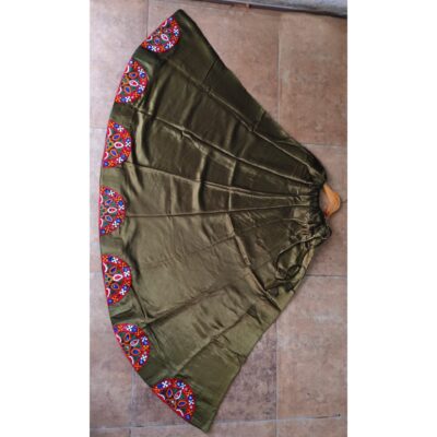 Leher- Mirror Patchwork Mashru Silk Chaniya