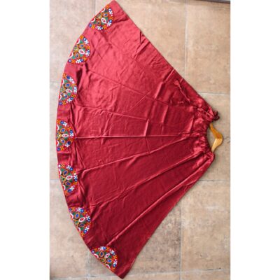 Leher- Mirror Patchwork Mashru Silk Chaniya