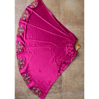 Leher- Mirror Patchwork Mashru Silk Chaniya