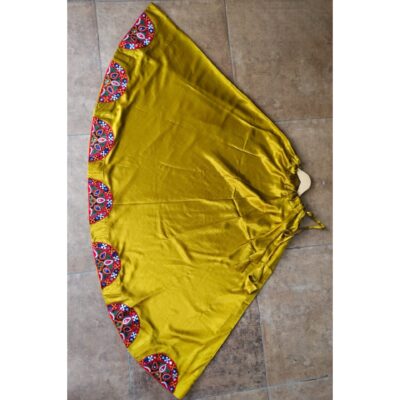 Leher- Mirror Patchwork Mashru Silk Chaniya