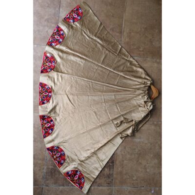 Leher- Mirror Patchwork Mashru Silk Chaniya