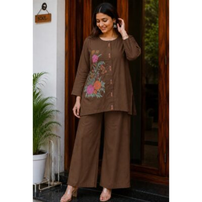 Vanya- Embroidered Cotton Co-ord Set