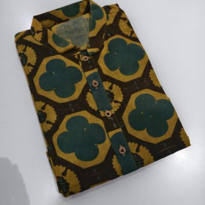 Veer- Classic Ajrakh Printed Cotton Kurta