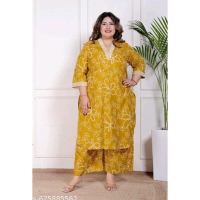 Navya- Floral Printed Kurta Palazzo Set