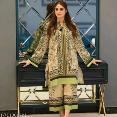 Prisha- Botanical Print Rayon Co-ord Set