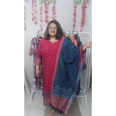 Mahika- Elegant Printed Silk Suit Set