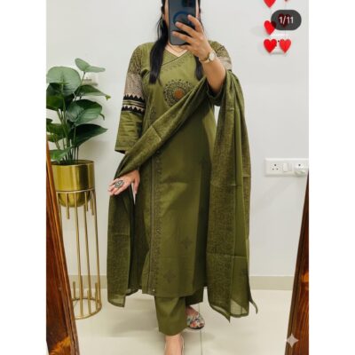 Saira- Handcrafted Angrakha-style Suit Set