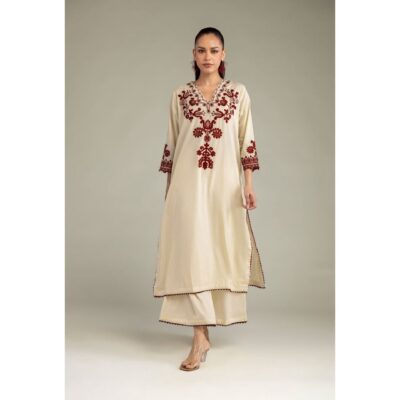 Dori- Festive Hand-Embroidered Co-ord Set