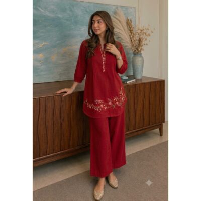 Palash- Floral Embroidered Co-ord Set